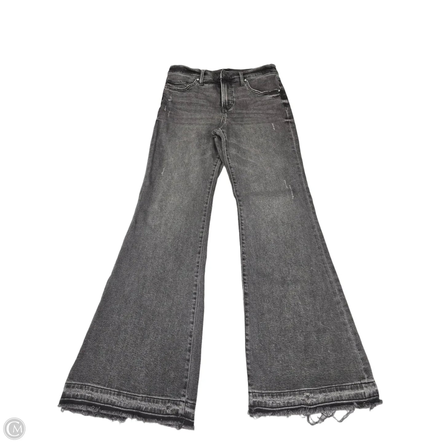 Jeans Wide Leg By Express In Black Denim, Size: 4
