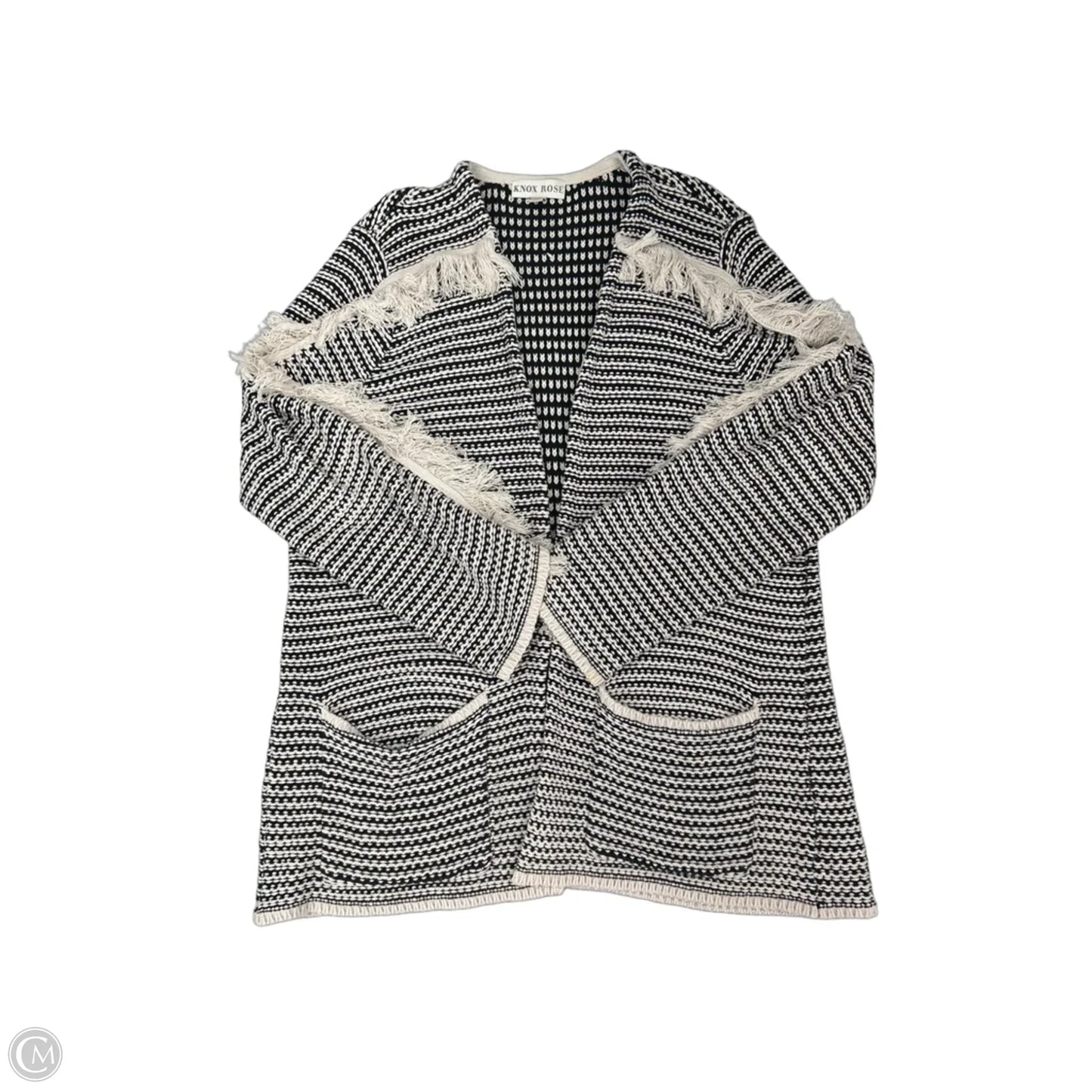 Cardigan By Knox Rose In Black & White, Size: Xl