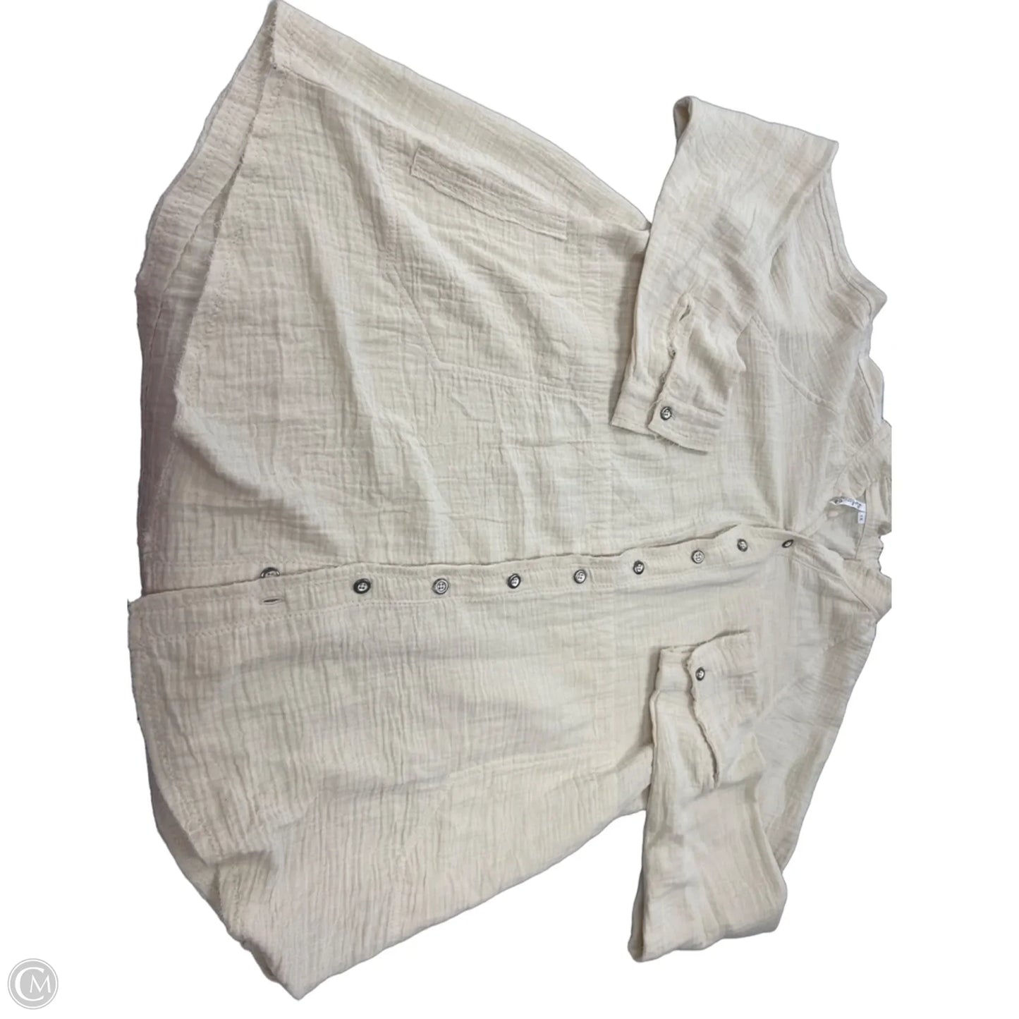 Top Long Sleeve By Lulu B In Cream, Size: 1x