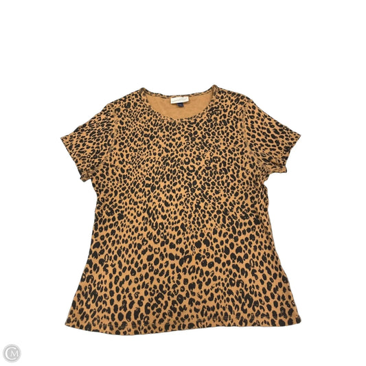 Top Short Sleeve By Universal Thread In Animal Print, Size: Xl