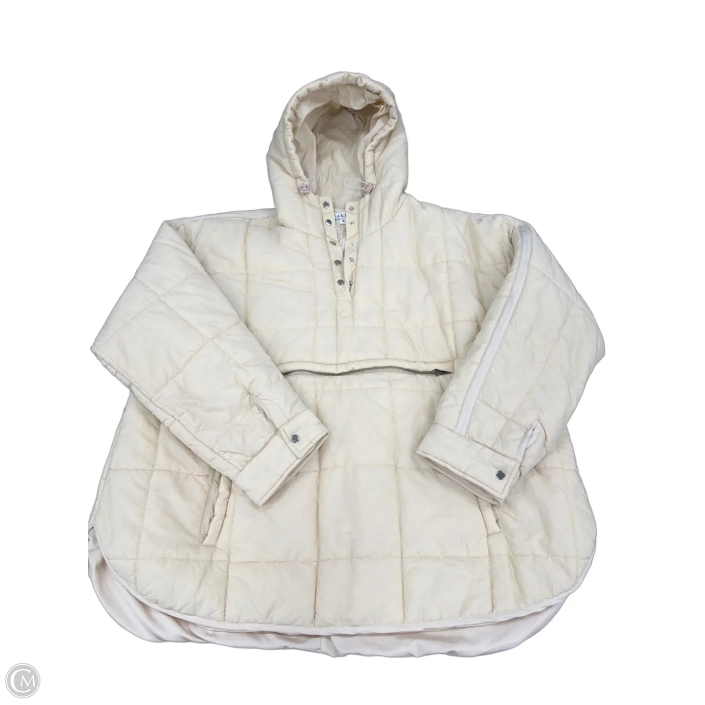 Jacket Puffer & Quilted By Blakeley In Cream, Size: 1x