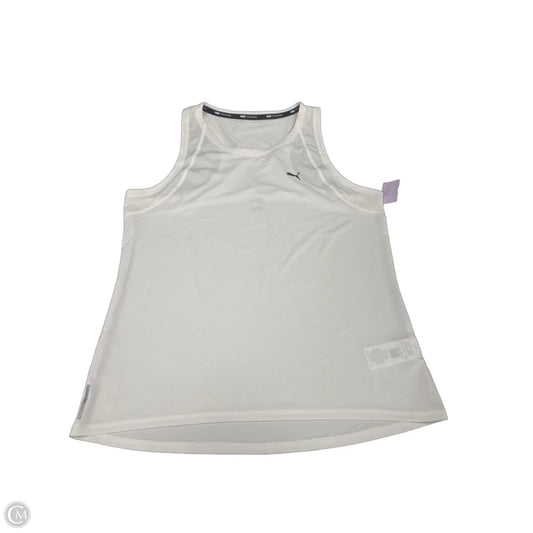 Athletic Tank Top By Puma In White, Size: L