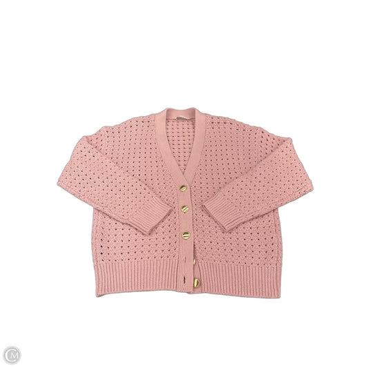 Sweater Cardigan By Ann Taylor In Pink, Size: Xl