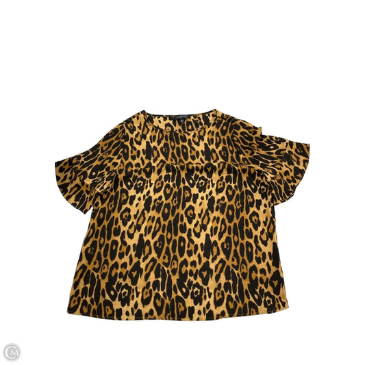 Top Short Sleeve By Limited In Animal Print, Size: L