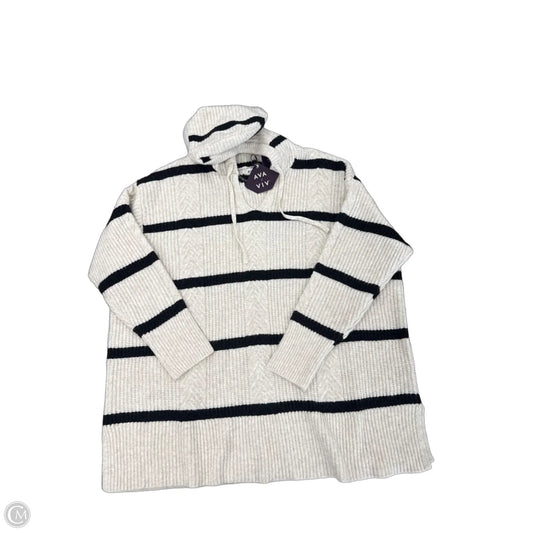 Sweater By Ava & Viv In Black & Cream, Size: 3x