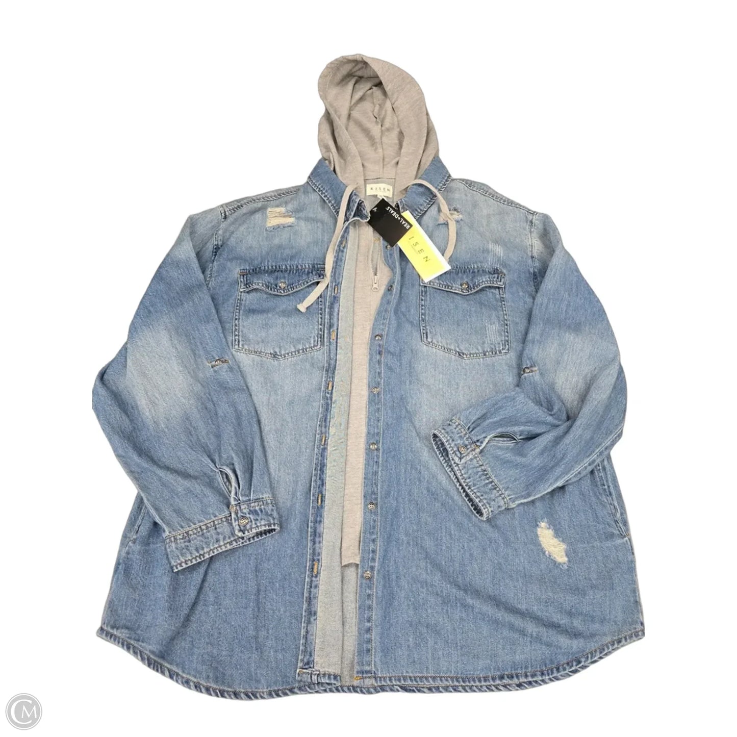 Jacket Denim By Risen In Blue Denim, Size: 1x