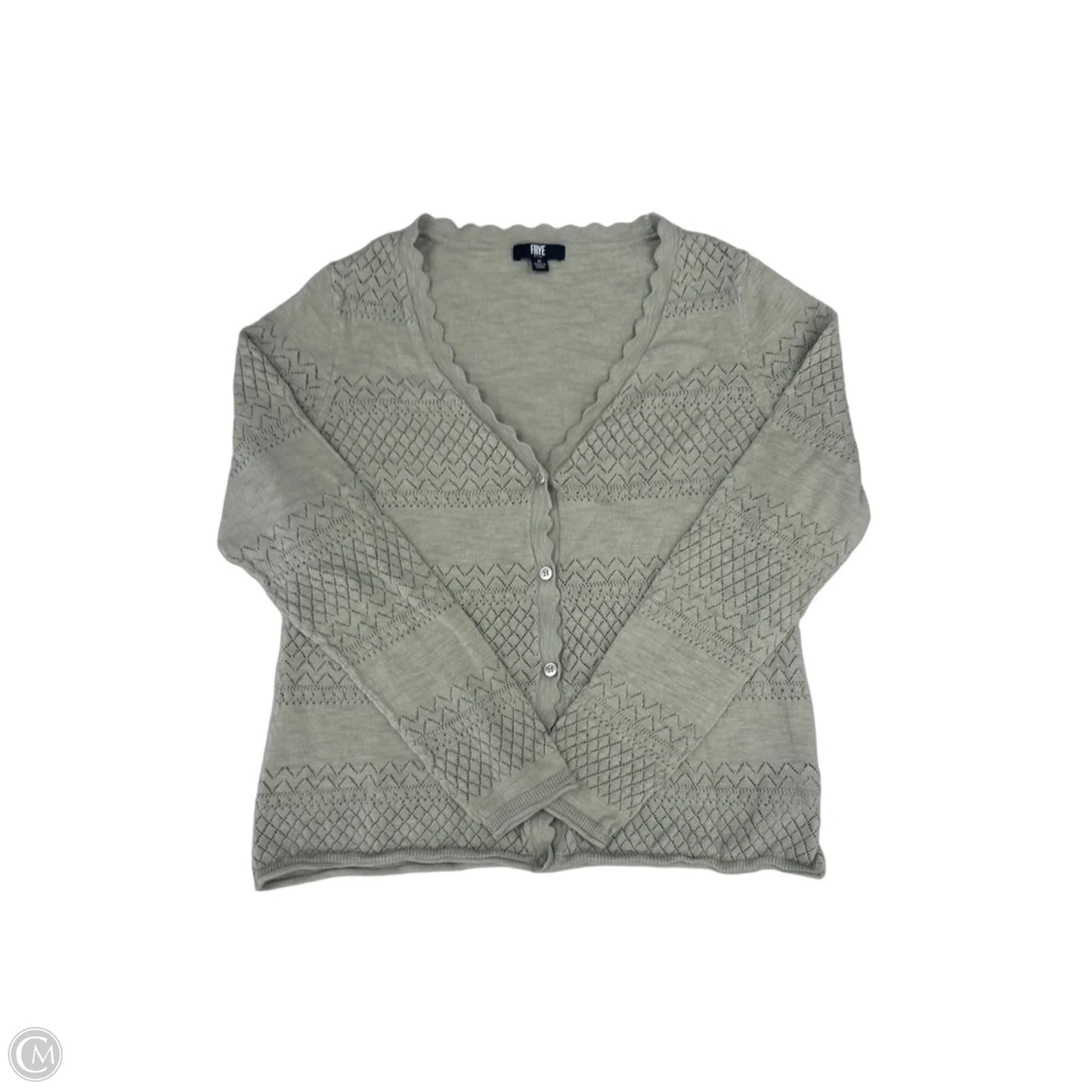 Cardigan Designer By Frye In Green, Size: M