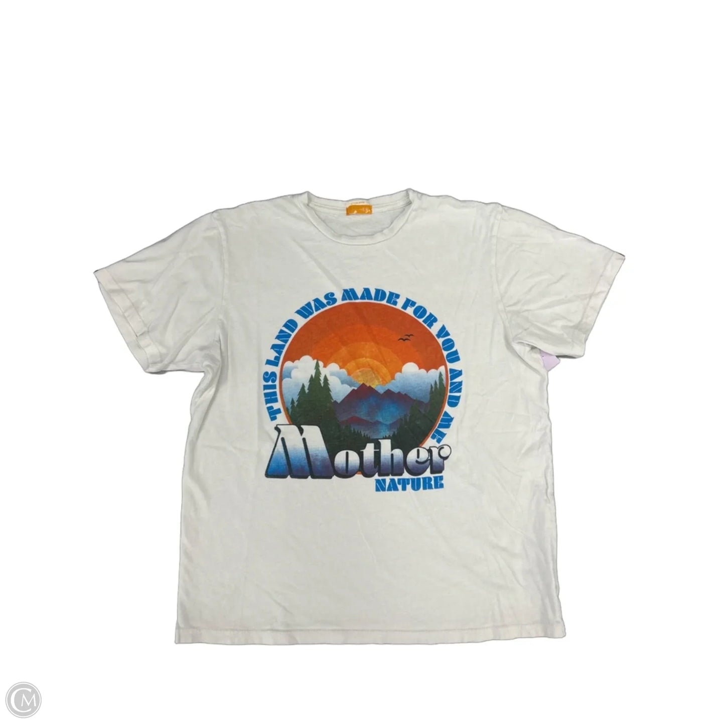 Top Short Sleeve By Mother In White, Size: S