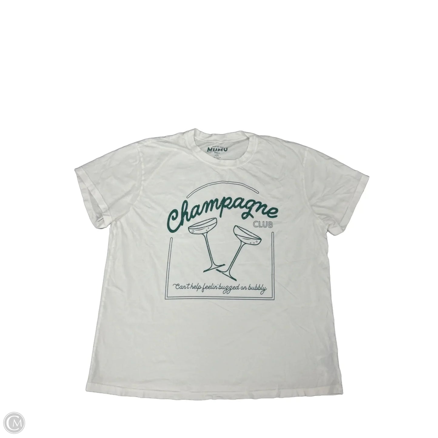 Top Short Sleeve By Mumu In Ivory, Size: S