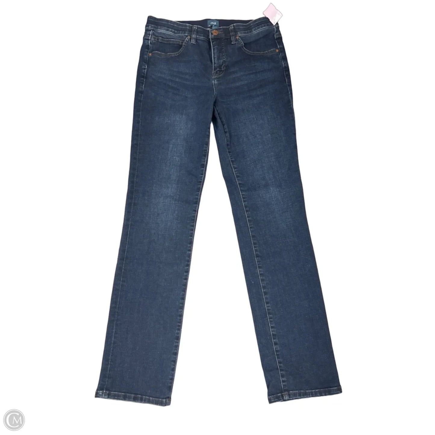 Jeans Straight By Jag In Blue Denim, Size: 12
