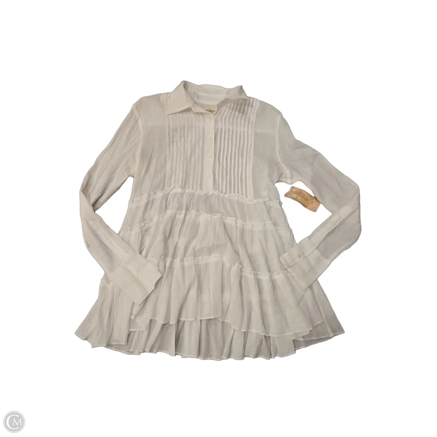 Top Long Sleeve By Denim & Supply By Ralph Lauren In White, Size: S