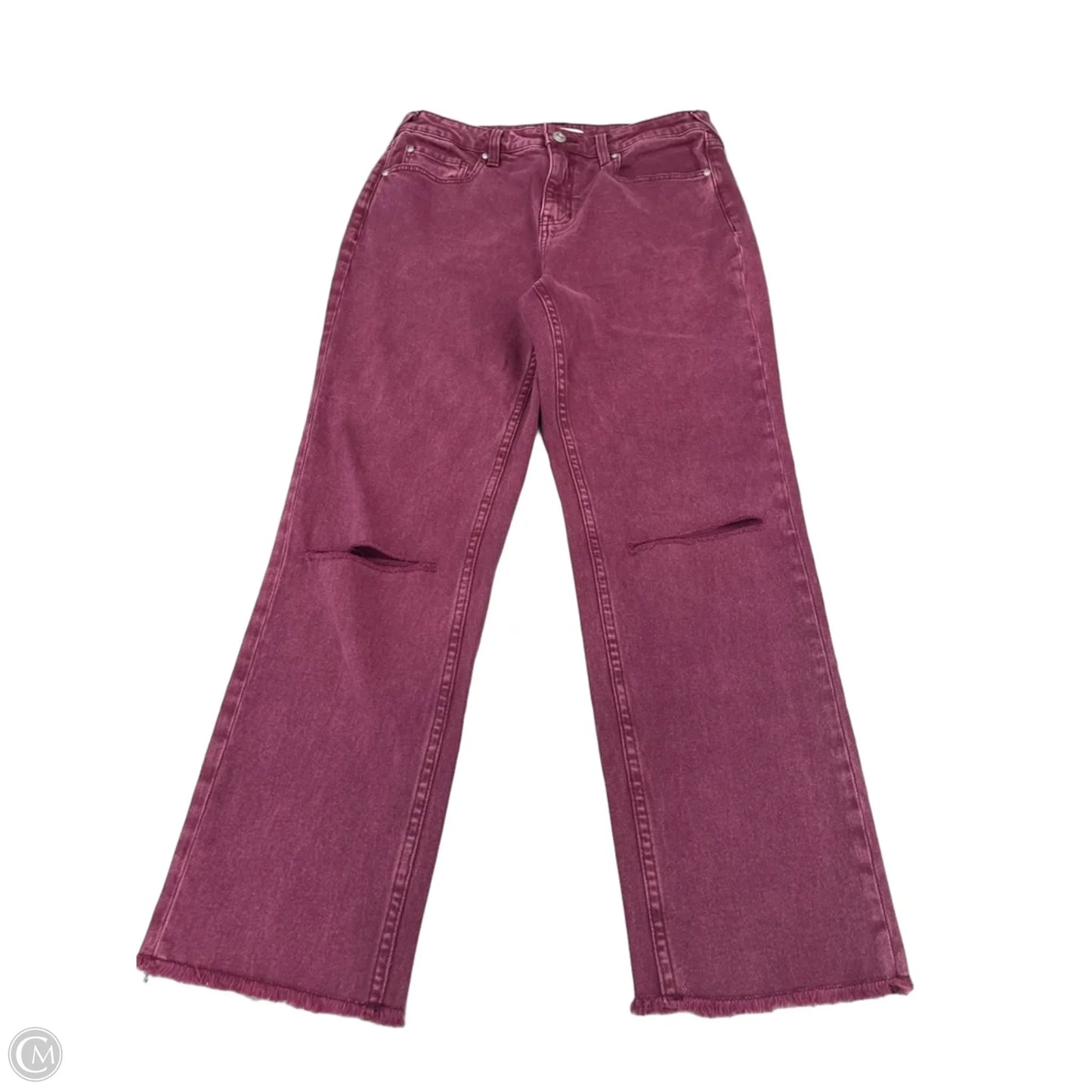 Jeans Straight By Cme In Red Denim, Size: 8