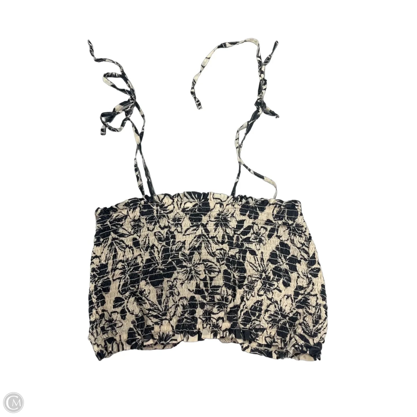 Tank Top By American Eagle In Black & Cream, Size: L