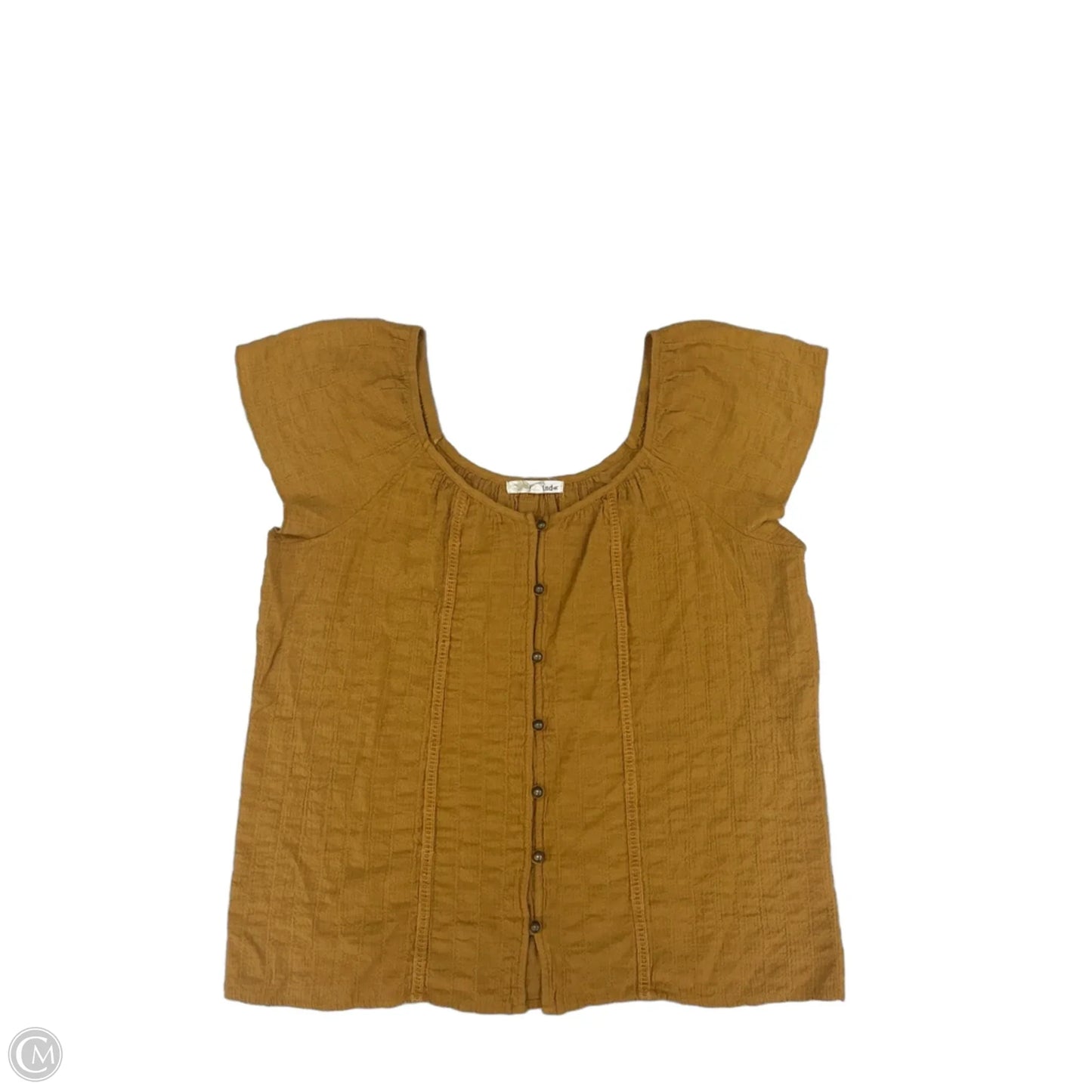 Top Short Sleeve By Rewind In Yellow, Size: Xl