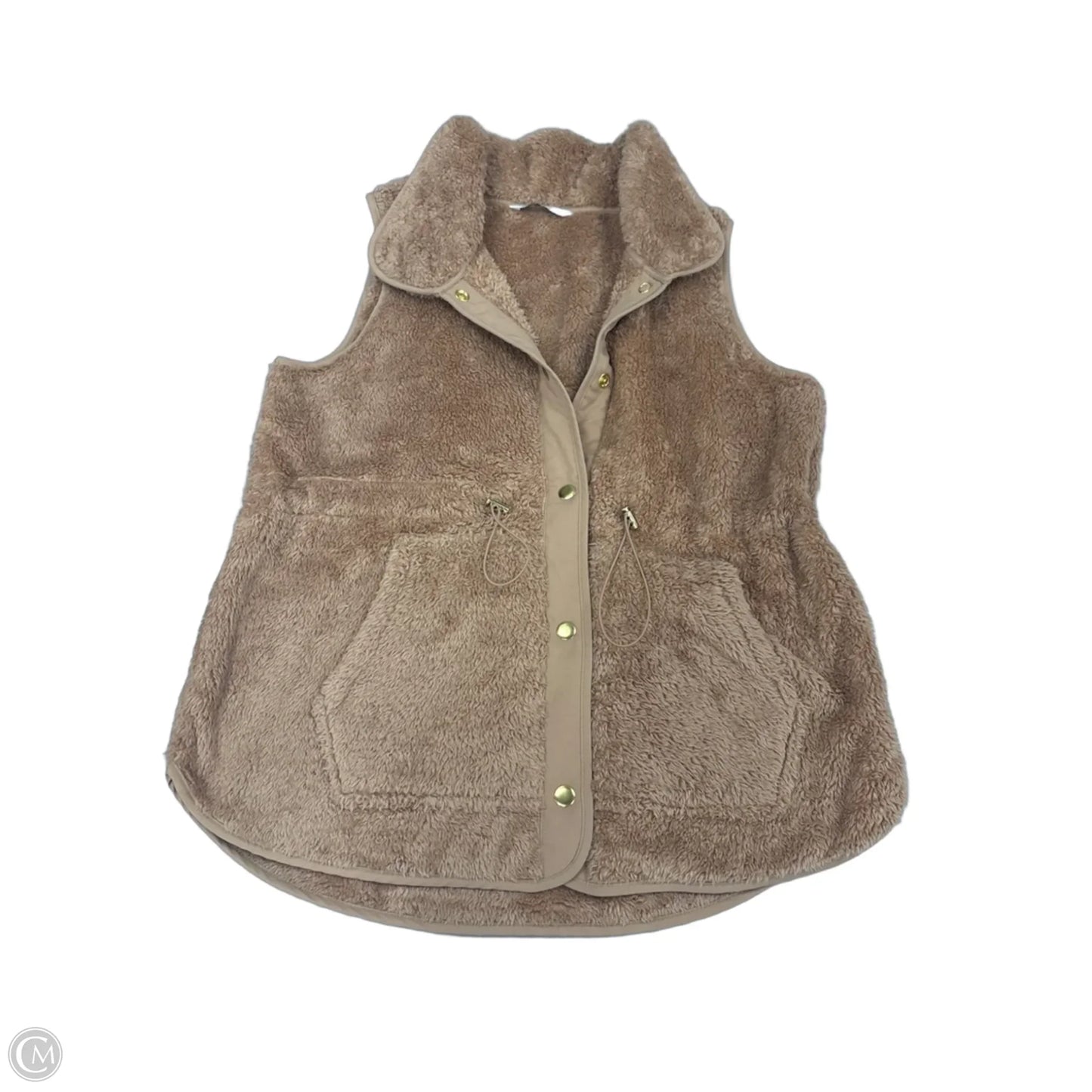 Vest Faux Fur & Sherpa By Sonoma In Tan, Size: L