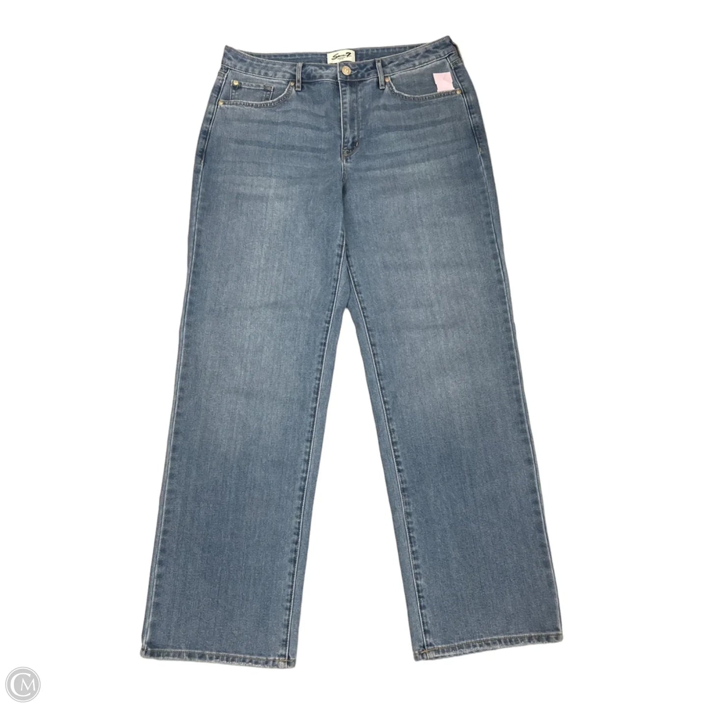 Jeans Straight By Seven 7 In Blue Denim, Size: 10