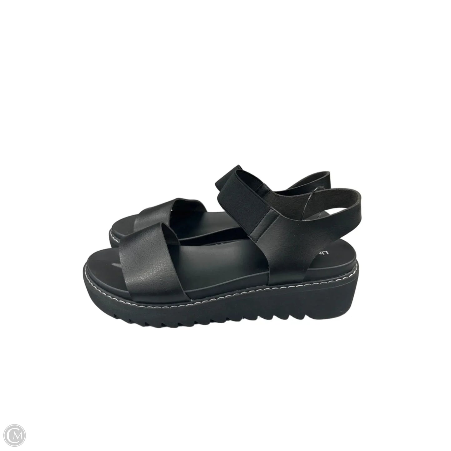 Sandals Heels Wedge By Limelight In Black, Size: 10