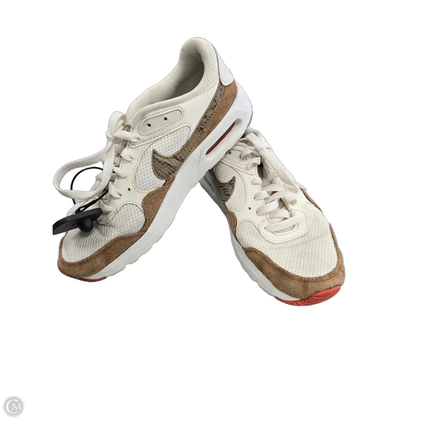 Shoes Sneakers By Nike In Tan & White, Size: 9