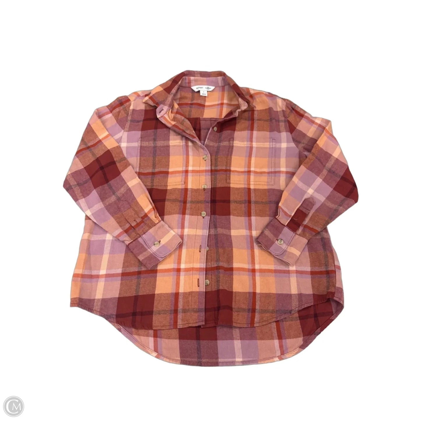 Top Long Sleeve By Old Navy In Orange & Pink, Size: S