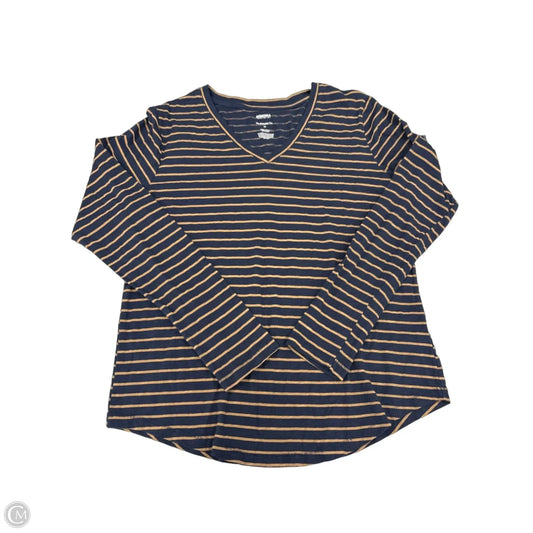 Top Long Sleeve By Sonoma In Blue & Brown, Size: S
