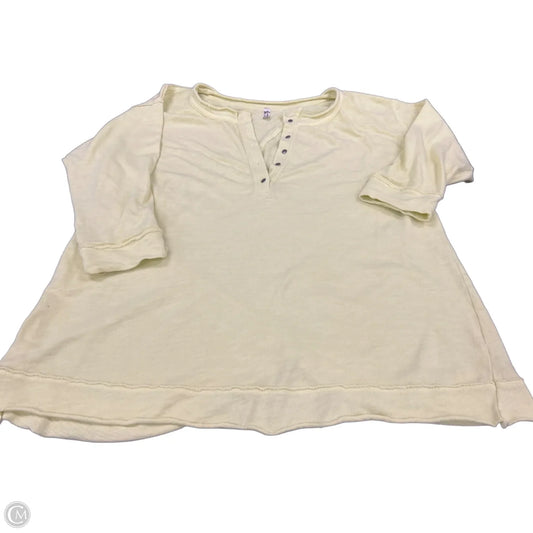 Top Long Sleeve By Free People In Yellow, Size: S