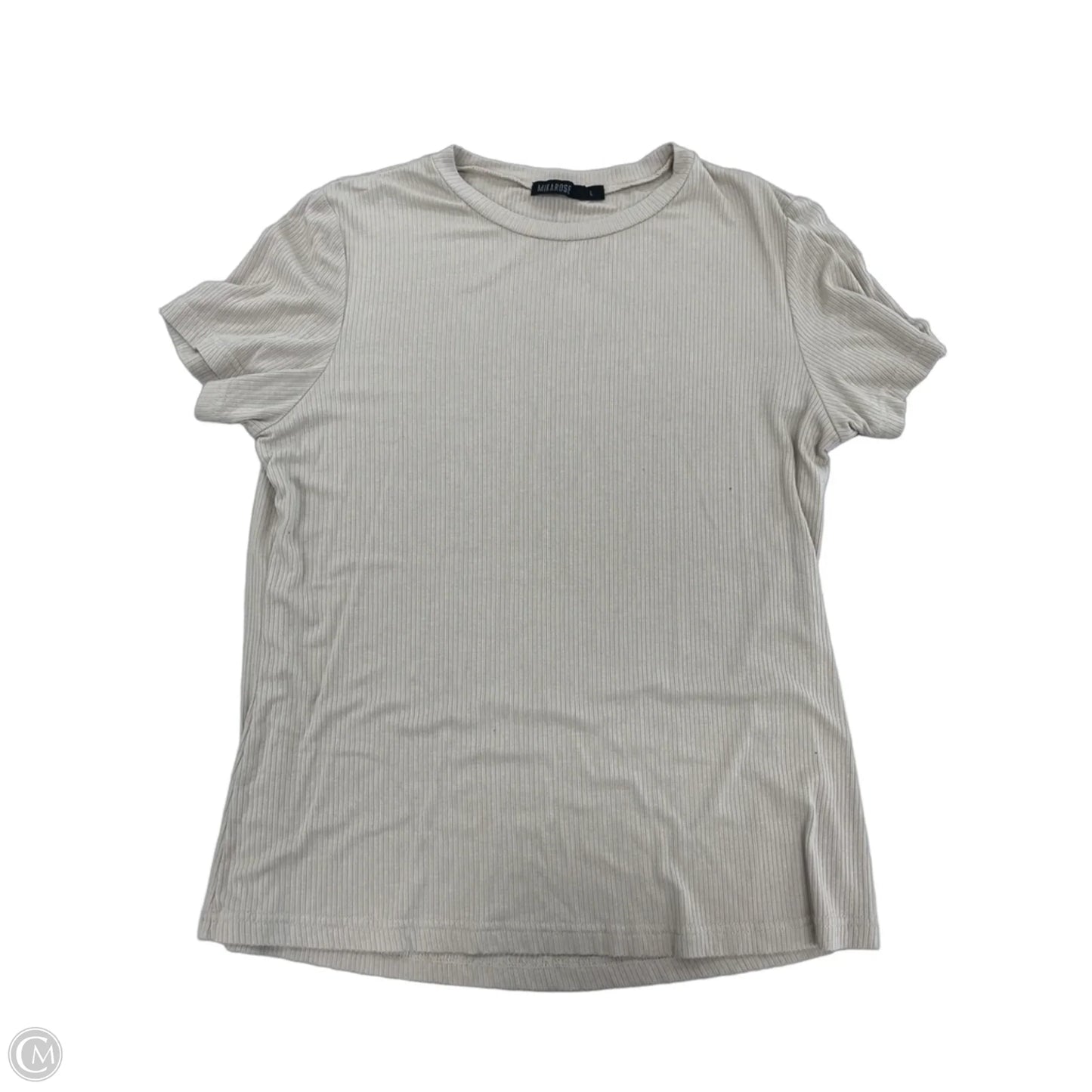 Top Short Sleeve By Cmf In Beige, Size: Large