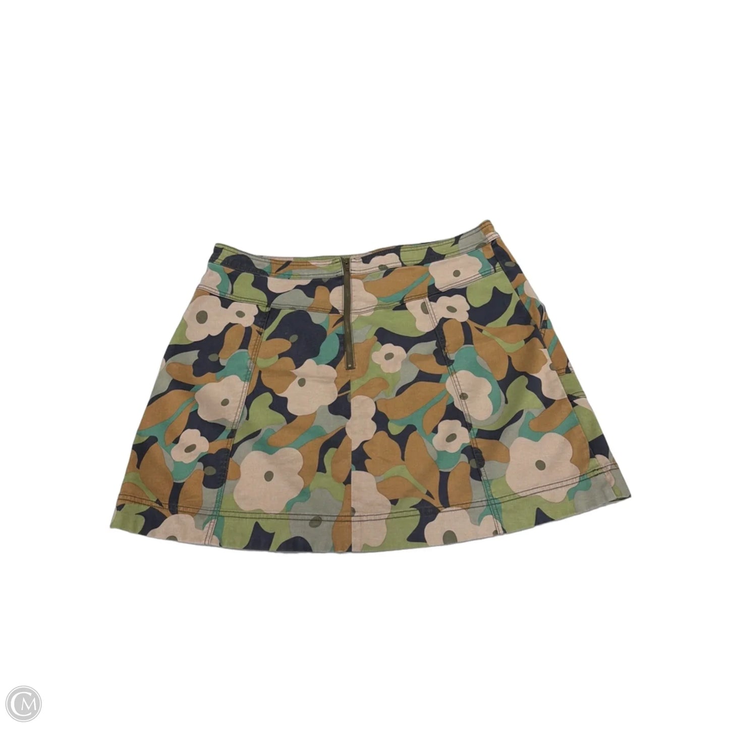 Skirt Mini & Short By Cabi In Green & Tan, Size: 16
