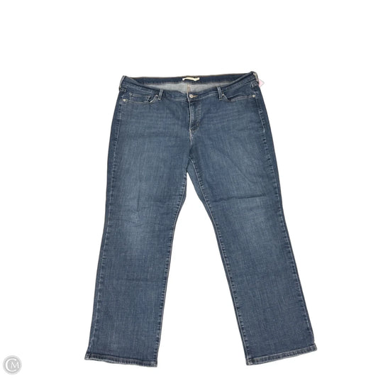 Jeans Straight By Levis In Blue Denim, Size: 20w