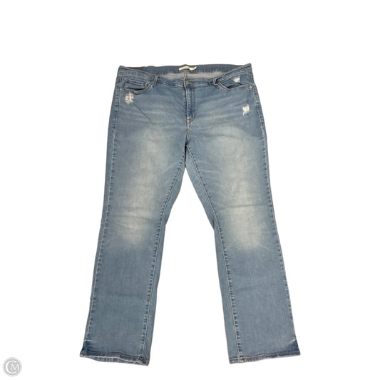 Jeans Straight By Levis In Blue Denim, Size: 20w