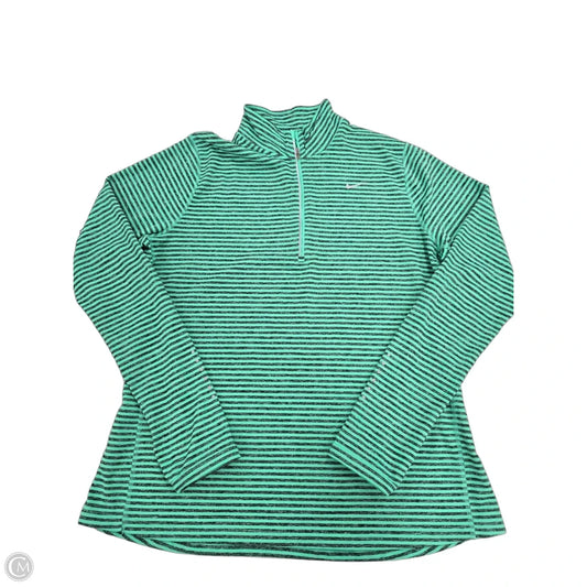 Athletic Top Long Sleeve Collar By Nike In Green, Size: Xl