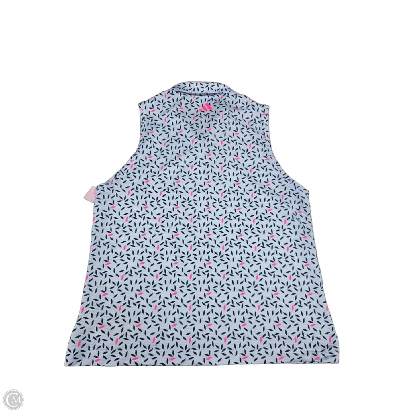 Athletic Tank Top By Adidas In Blue & Pink, Size: L