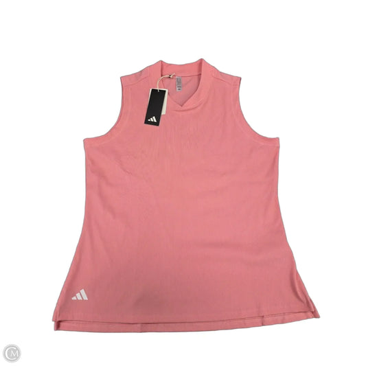 Athletic Tank Top By Adidas In Peach, Size: L