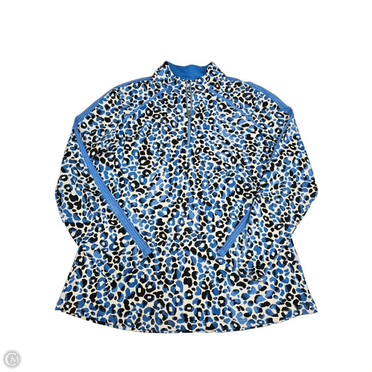 Athletic Top Long Sleeve Collar By Tail In Animal Print, Size: Xl