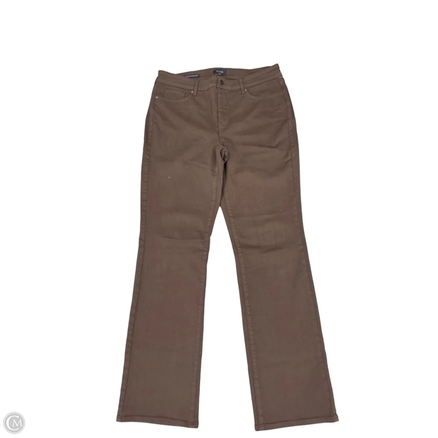 Jeans Straight By Not Your Daughters Jeans In Brown Denim, Size: 12