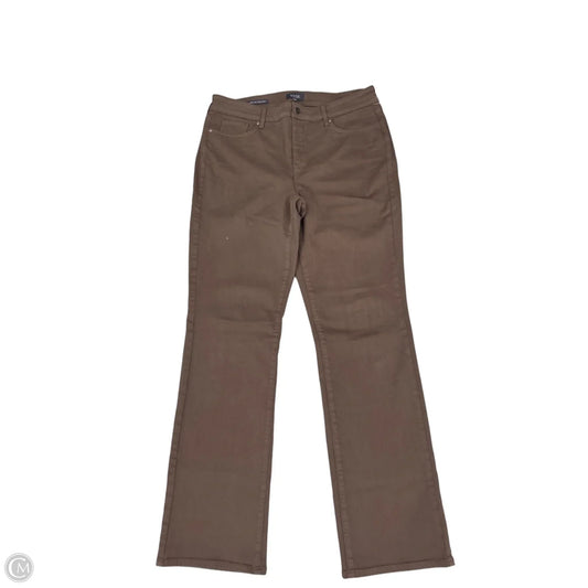 Jeans Straight By Not Your Daughters Jeans In Brown Denim, Size: 12
