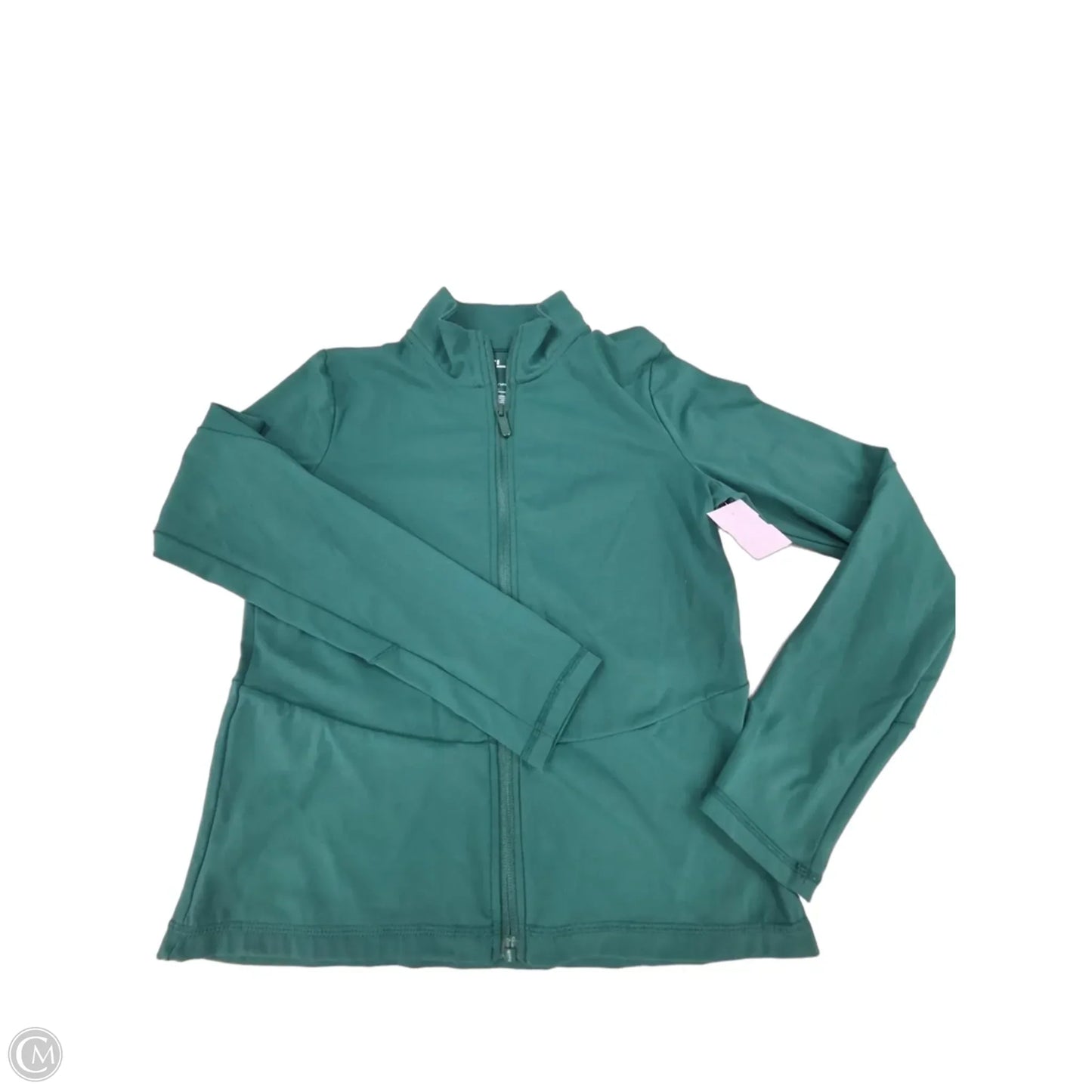 Athletic Top Long Sleeve Collar By Flx In Green, Size: S