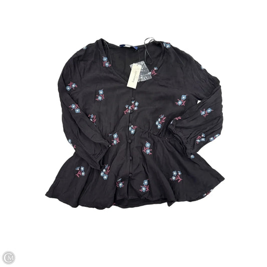 Top Long Sleeve By Blue Rain In Black, Size: S