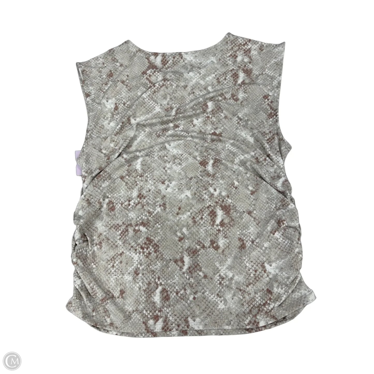 Top Sleeveless By Loft In Snakeskin Print, Size: Xl
