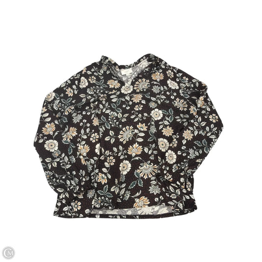 Top Long Sleeve By Loft In Floral Print, Size: L