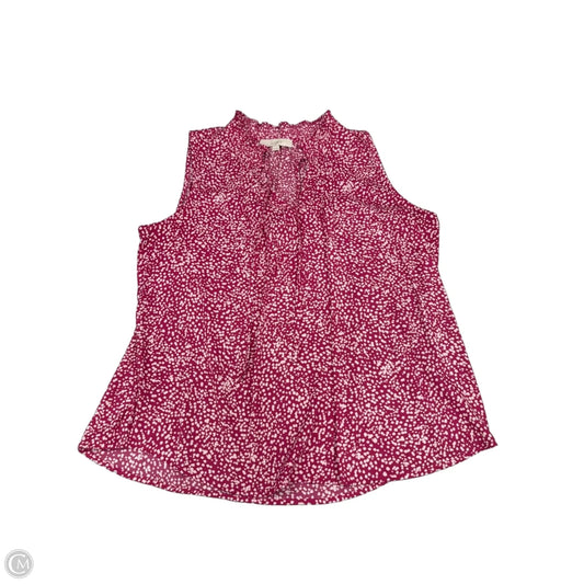 Top Sleeveless By Loft In Pink, Size: Xl