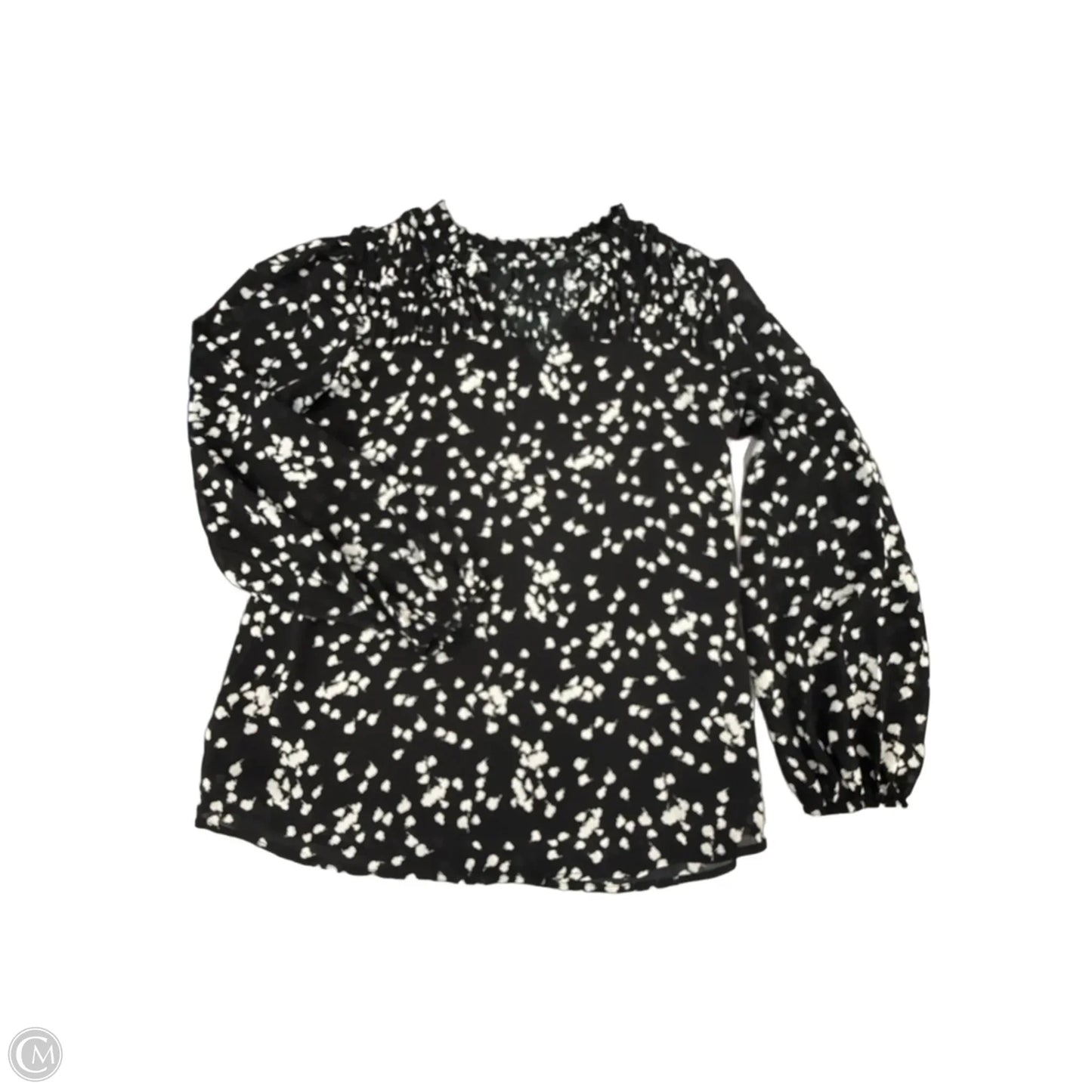Top Long Sleeve By Cmf In Black & White, Size: M