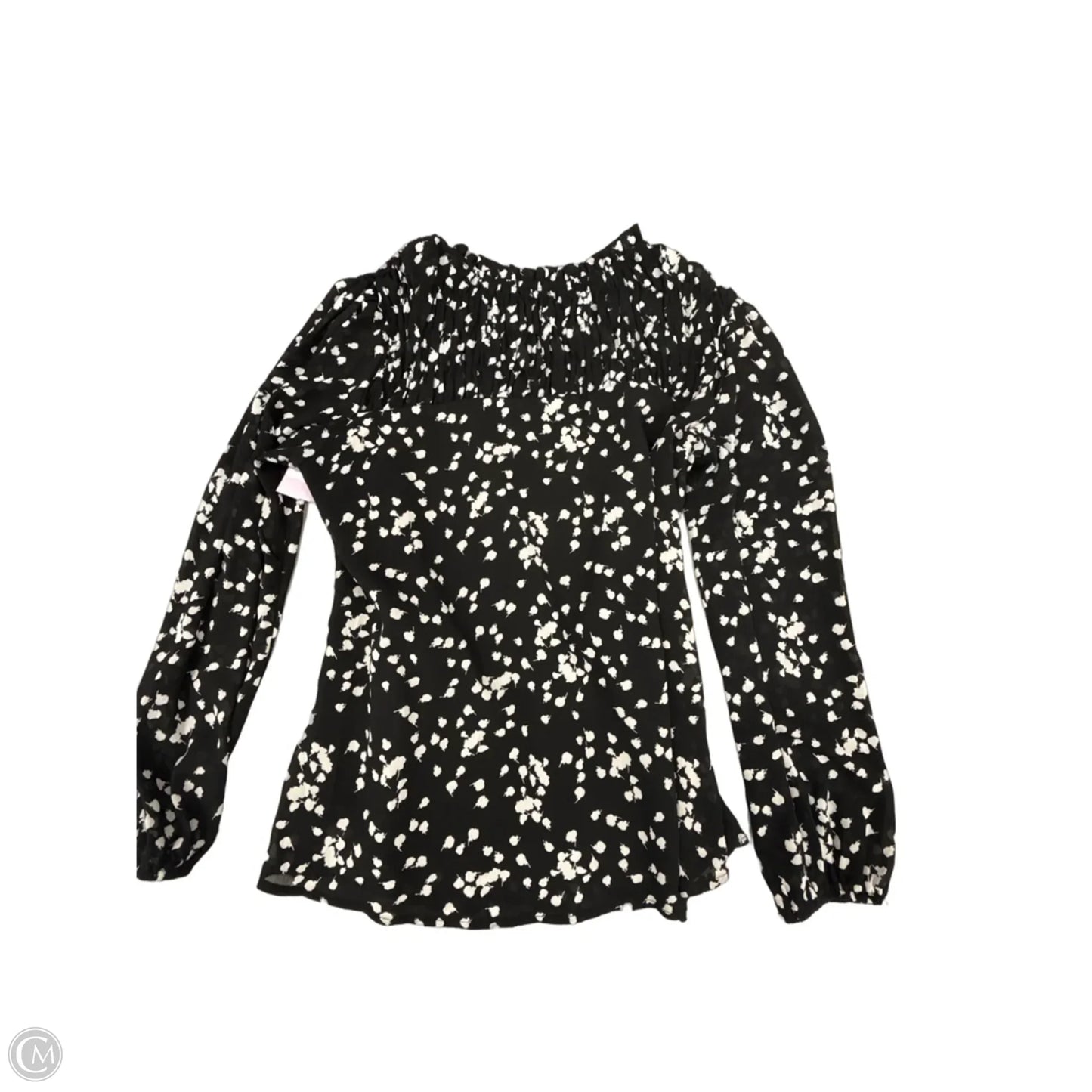 Top Long Sleeve By Cmf In Black & White, Size: M