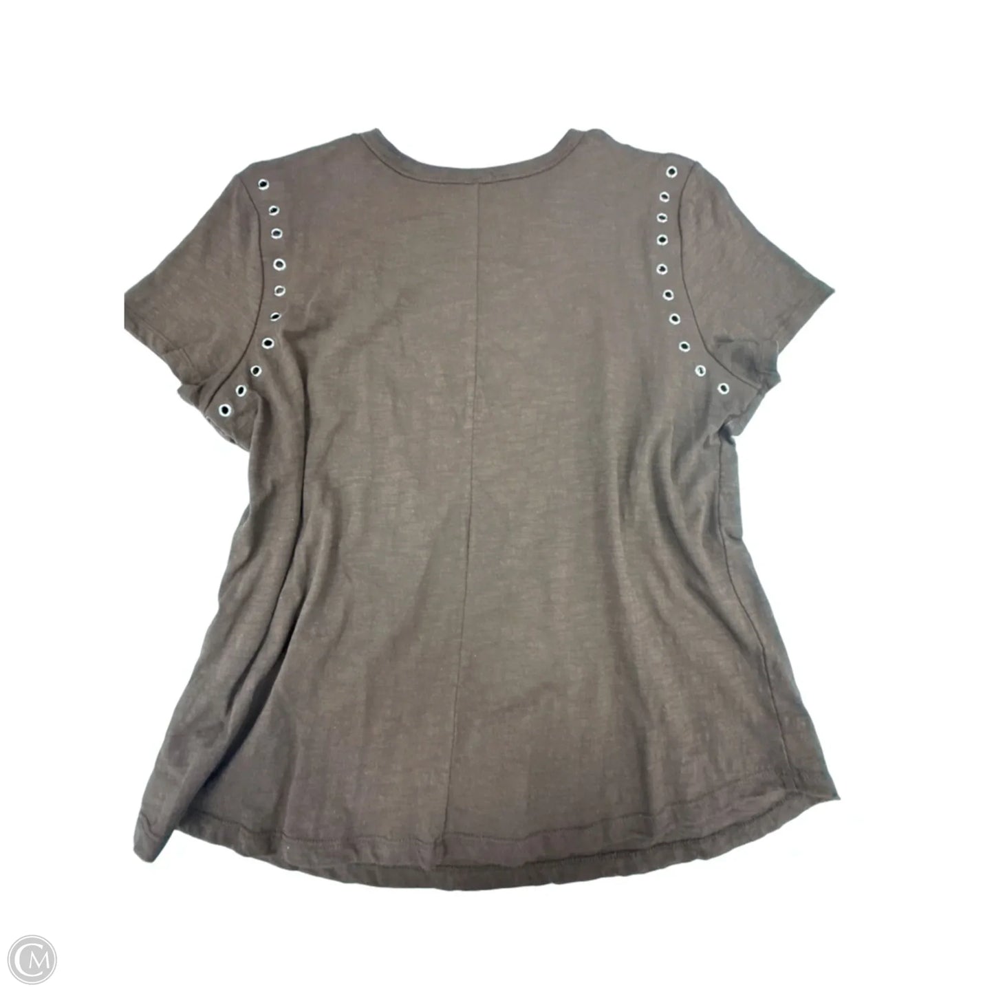 Top Short Sleeve By Studio In Brown, Size: L