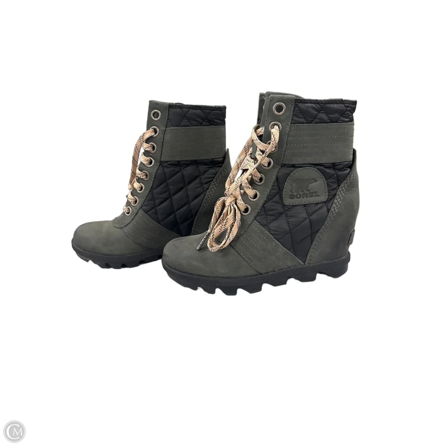 Boots Ankle Heels By Sorel In Green, Size: 5
