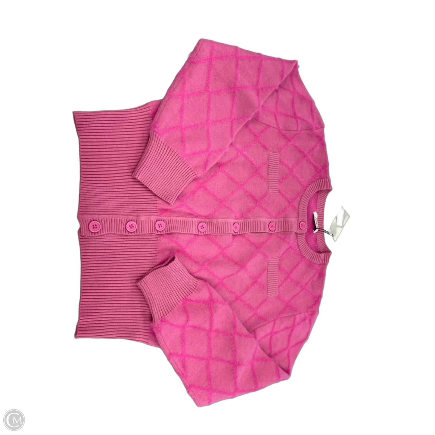 Sweater Cardigan By Avara In Pink, Size: L