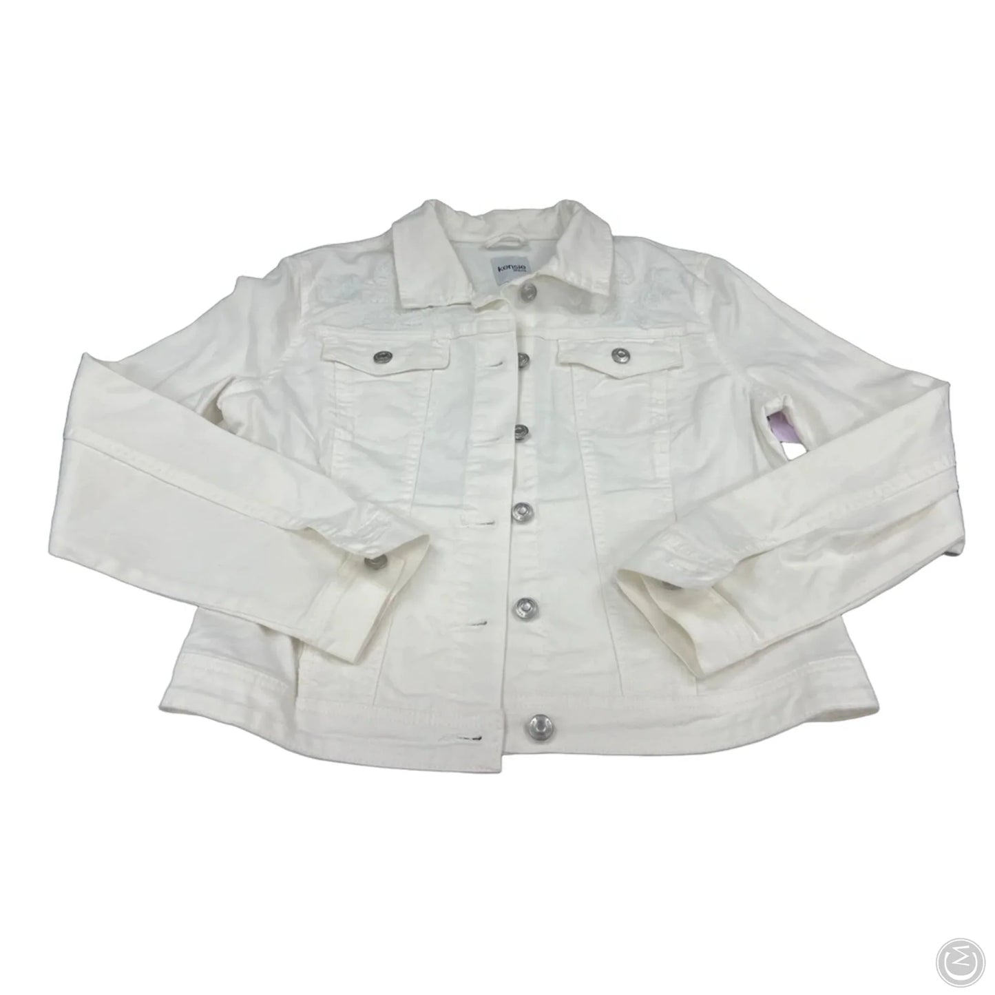 Jacket Denim By Kensie In White Denim, Size: M
