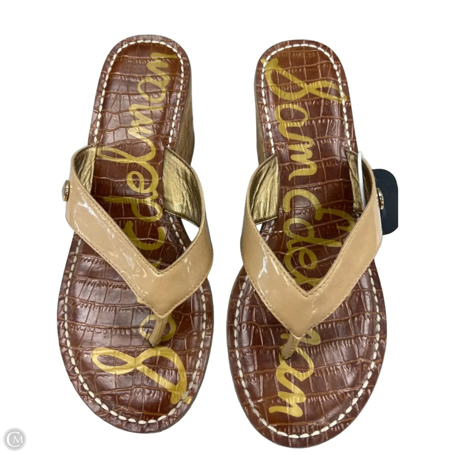 Sandals Heels Wedge By Sam Edelman In Tan, Size: 6