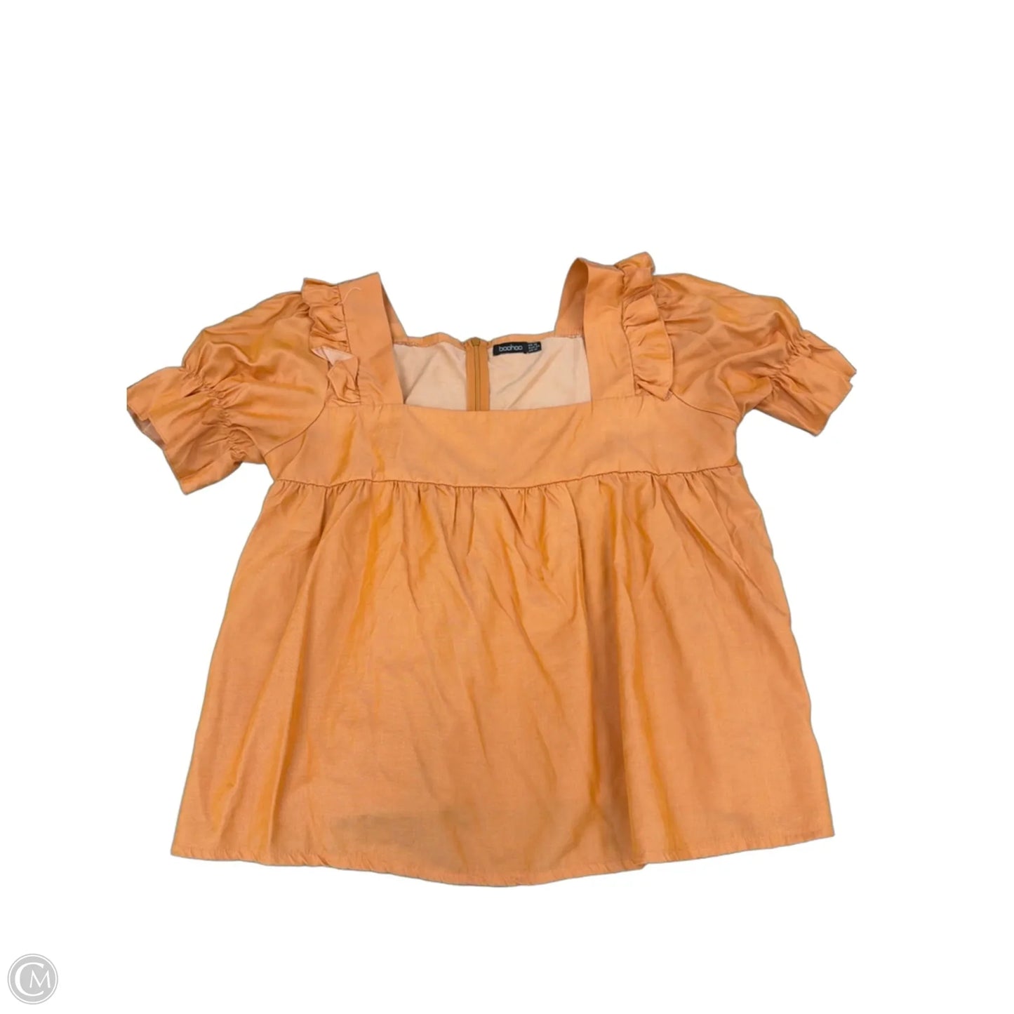 Top Short Sleeve By Boohoo Boutique In Orange, Size: L