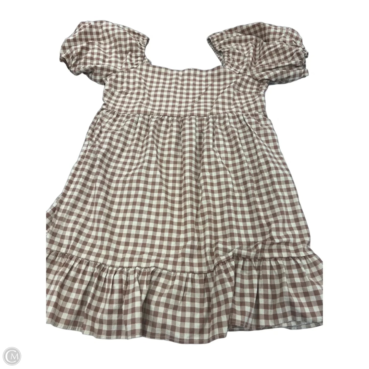 Dress Casual Short By June & Hudson In Brown & Cream, Size: Xl