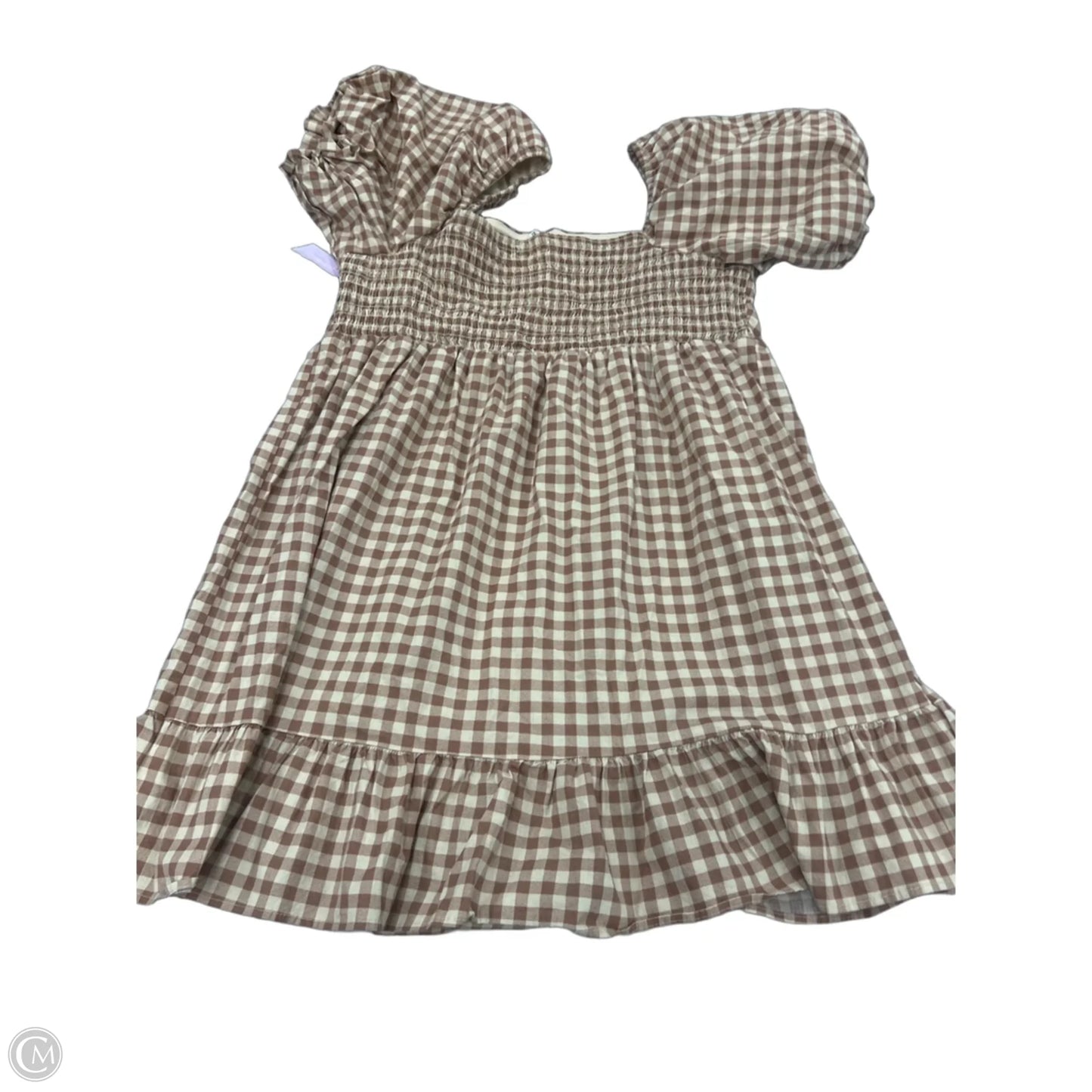 Dress Casual Short By June & Hudson In Brown & Cream, Size: Xl